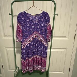Rusttydustty Floral Dress 2XL